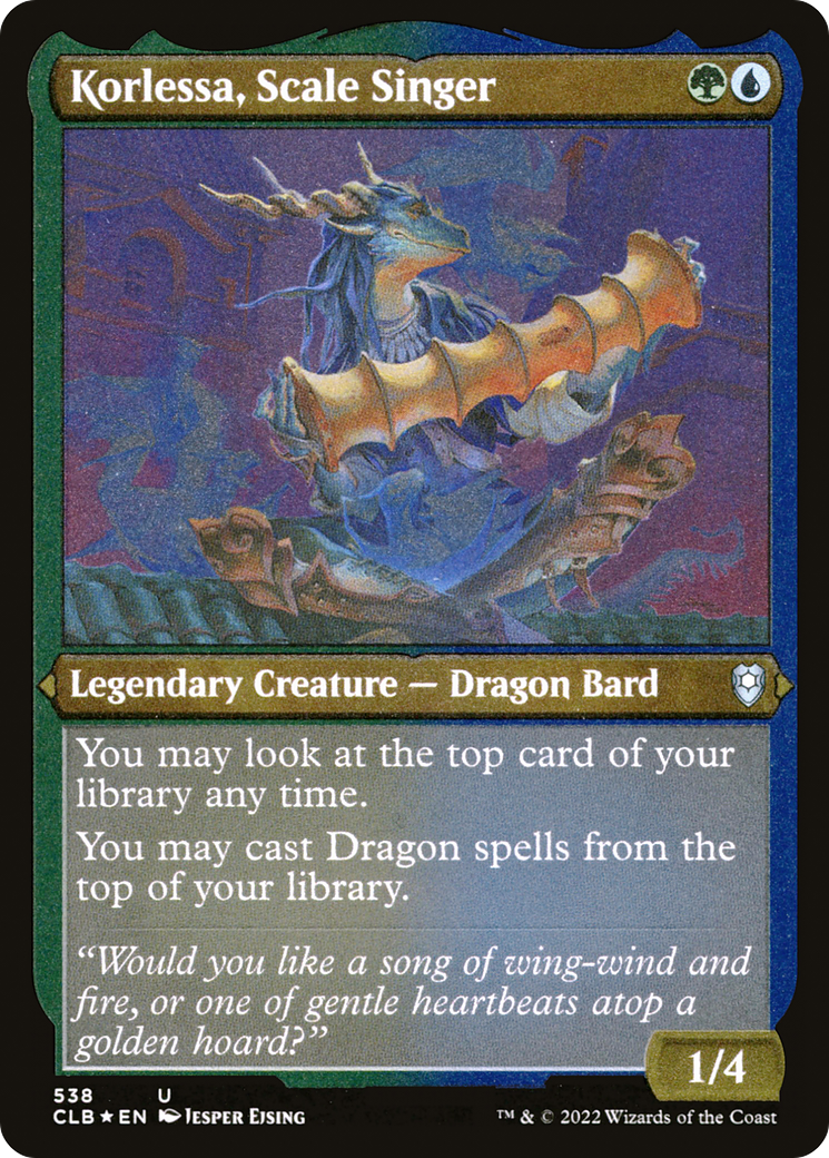 Korlessa, Scale Singer (538) [Commander Legends: Battle for Baldur's Gate] etched - Deck Out Gaming