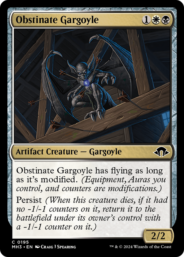 Obstinate Gargoyle (195) [Modern Horizons 3] foil - Deck Out Gaming