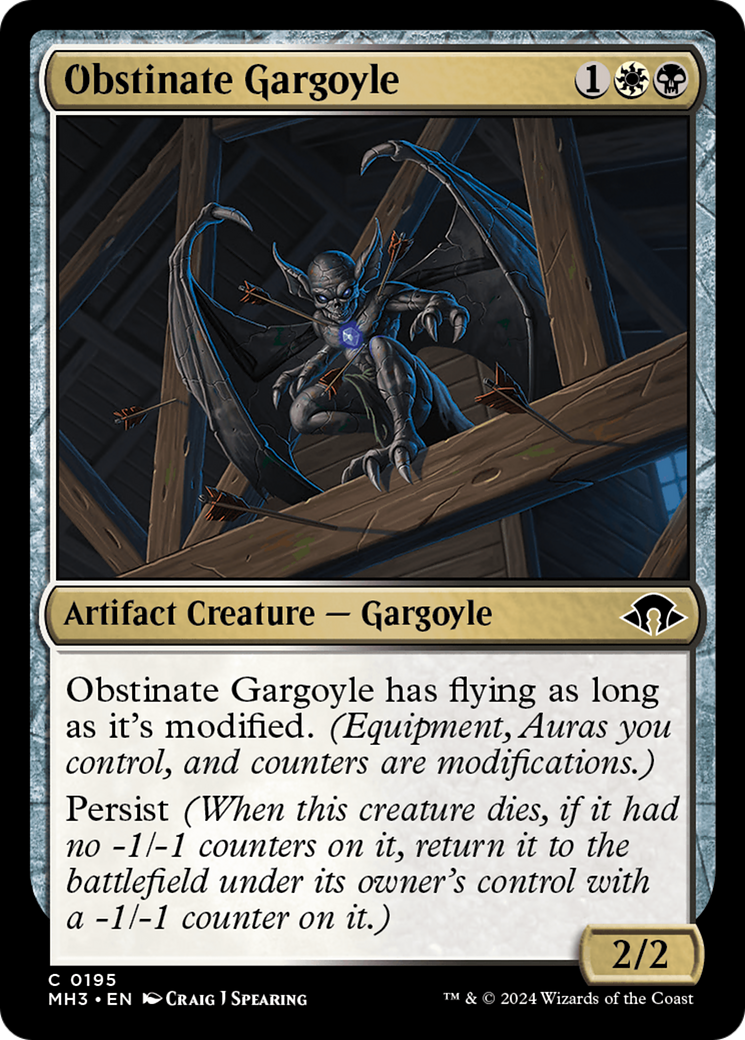 Obstinate Gargoyle (195) [Modern Horizons 3] foil - Deck Out Gaming