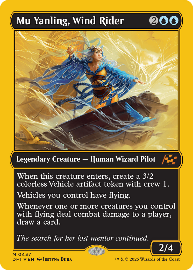 Mu Yanling, Wind Rider (First-Place Foil) (437) [Aetherdrift] foil - Deck Out Gaming