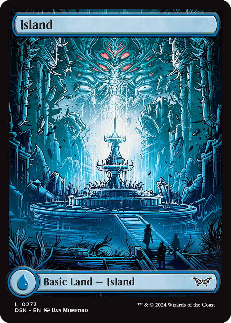 Island (0273) - Full Art (273) [Duskmourn: House of Horror] foil - Deck Out Gaming