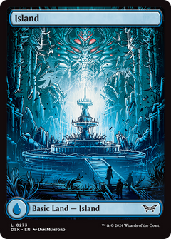 Island (0273) - Full Art (273) [Duskmourn: House of Horror] - Deck Out Gaming