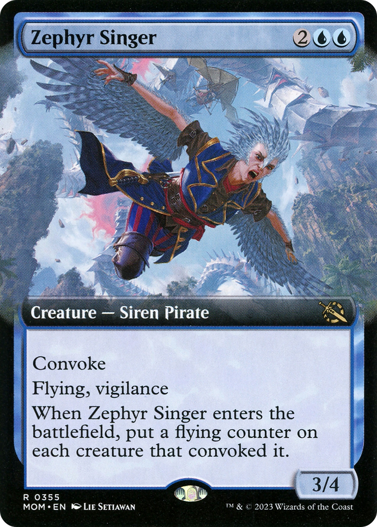 Zephyr Singer (Extended Art) (355) [March of the Machine] foil - Deck Out Gaming