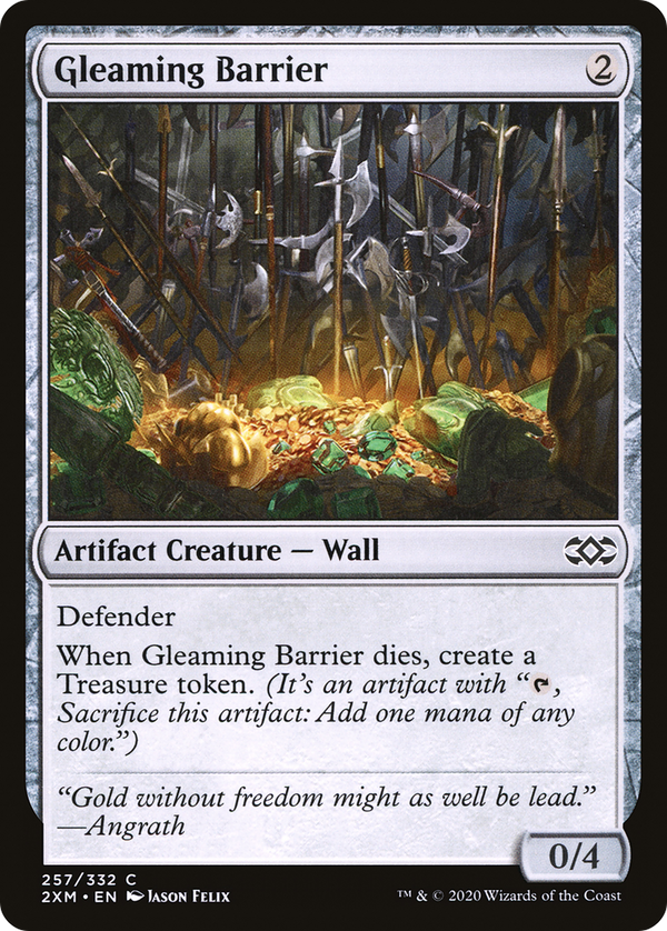 Gleaming Barrier (257) [Double Masters] foil - Deck Out Gaming