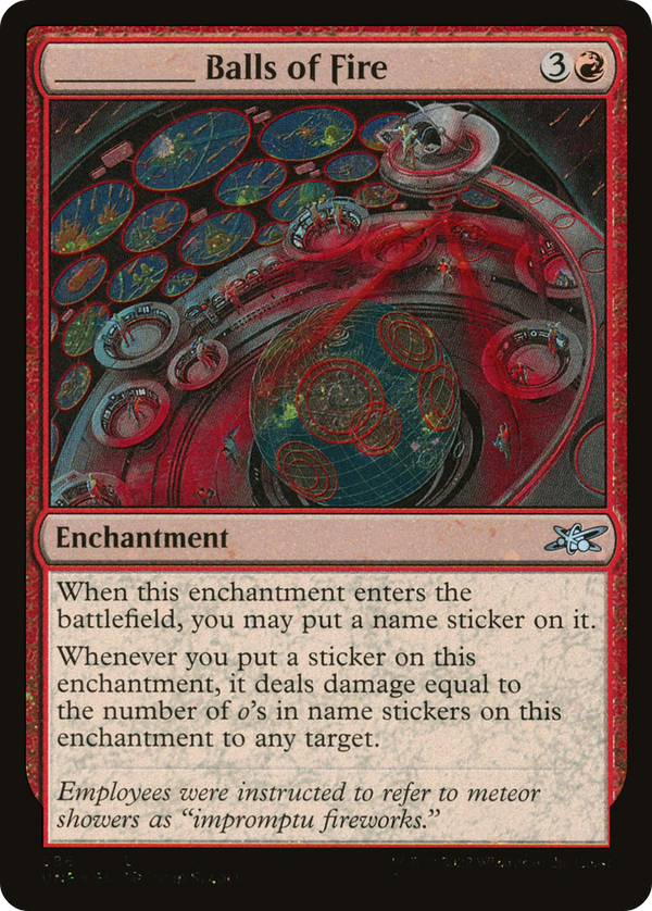 _____ Balls of Fire (Galaxy Foil) (386) [Unfinity] foil - Deck Out Gaming