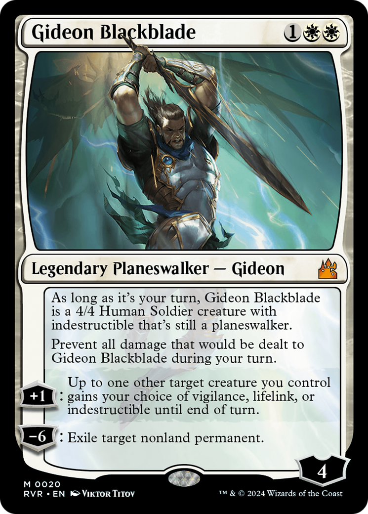 Gideon Blackblade (20) [Ravnica Remastered] - Deck Out Gaming