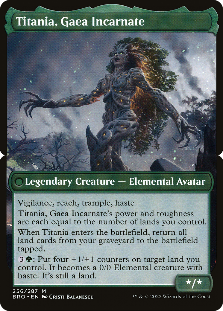 Titania, Gaea Incarnate (256b) [The Brothers' War] - Deck Out Gaming