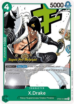 X.Drake (ST02-014) [Super Pre-Release Starter Deck 2: Worst Generation] - Deck Out Gaming