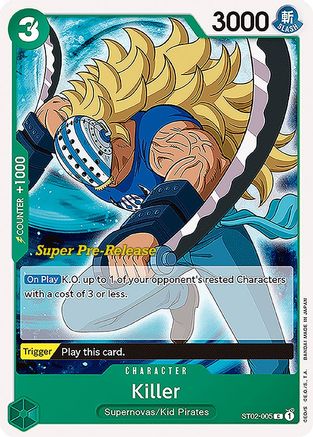 Killer (ST02-005) [Super Pre-Release Starter Deck 2: Worst Generation] - Deck Out Gaming