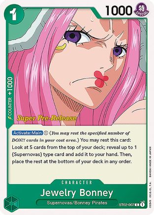 Jewelry Bonney (ST02-007) [Super Pre-Release Starter Deck 2: Worst Generation] - Deck Out Gaming