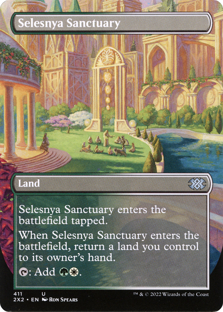 Selesnya Sanctuary (Borderless) (411) [Double Masters 2022] foil - Deck Out Gaming