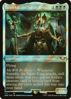 Szarekh, the Silent King (Display Commander) (Surge Foil) - Thick Stock (177) [Warhammer 40,000 Commander] foil - Deck Out Gaming