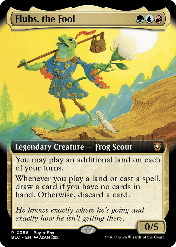 Flubs, the Fool (Extended Art) (356) [Bloomburrow Commander] foil - Deck Out Gaming