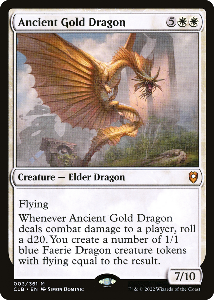 Ancient Gold Dragon (3) [Commander Legends: Battle for Baldur's Gate] foil - Deck Out Gaming