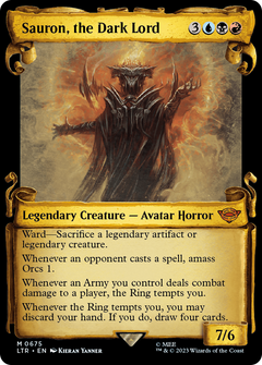 Sauron, the Dark Lord (Showcase Scrolls) (675) [The Lord of the Rings: Tales of Middle-earth] foil - Deck Out Gaming