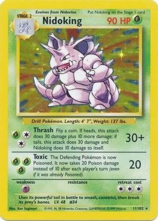 Nidoking (11) [Base Set] Holofoil - Deck Out Gaming