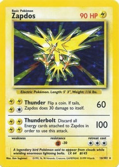 Zapdos (16) [Base Set] Holofoil - Deck Out Gaming