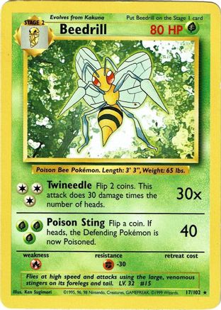 Beedrill (17) [Base Set] - Deck Out Gaming