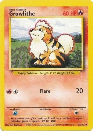Growlithe (28) [Base Set] - Deck Out Gaming