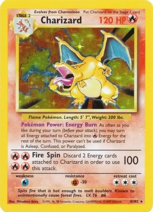 Charizard (4) [Base Set] Holofoil - Deck Out Gaming
