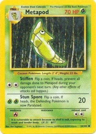 Metapod (54) [Base Set] - Deck Out Gaming