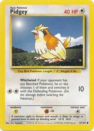 Pidgey (57) [Base Set] - Deck Out Gaming