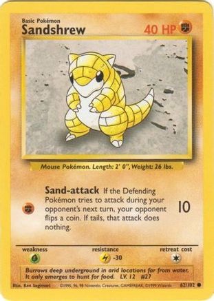 Sandshrew (62) [Base Set] - Deck Out Gaming