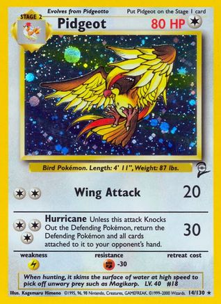 Pidgeot (14) [Base Set 2] Holofoil - Deck Out Gaming