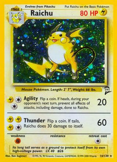 Raichu (16) [Base Set 2] Holofoil - Deck Out Gaming