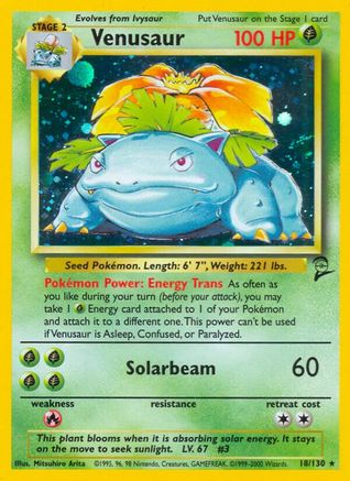 Venusaur (18) [Base Set 2] Holofoil - Deck Out Gaming