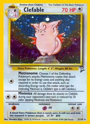 Clefable (5) [Base Set 2] Holofoil - Deck Out Gaming