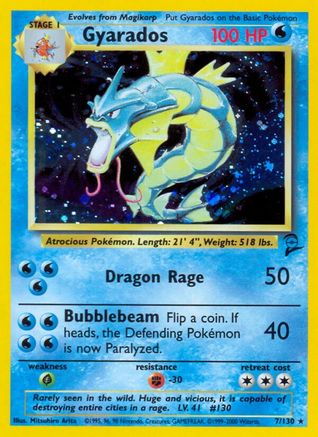 Gyarados (7) [Base Set 2] Holofoil - Deck Out Gaming
