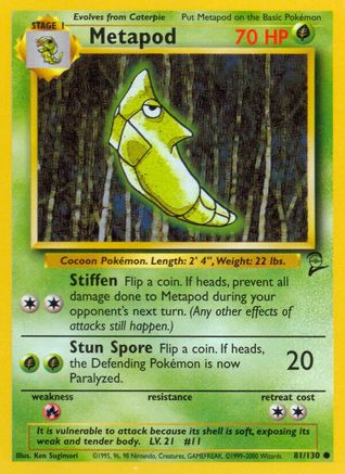 Metapod (81) [Base Set 2] - Deck Out Gaming