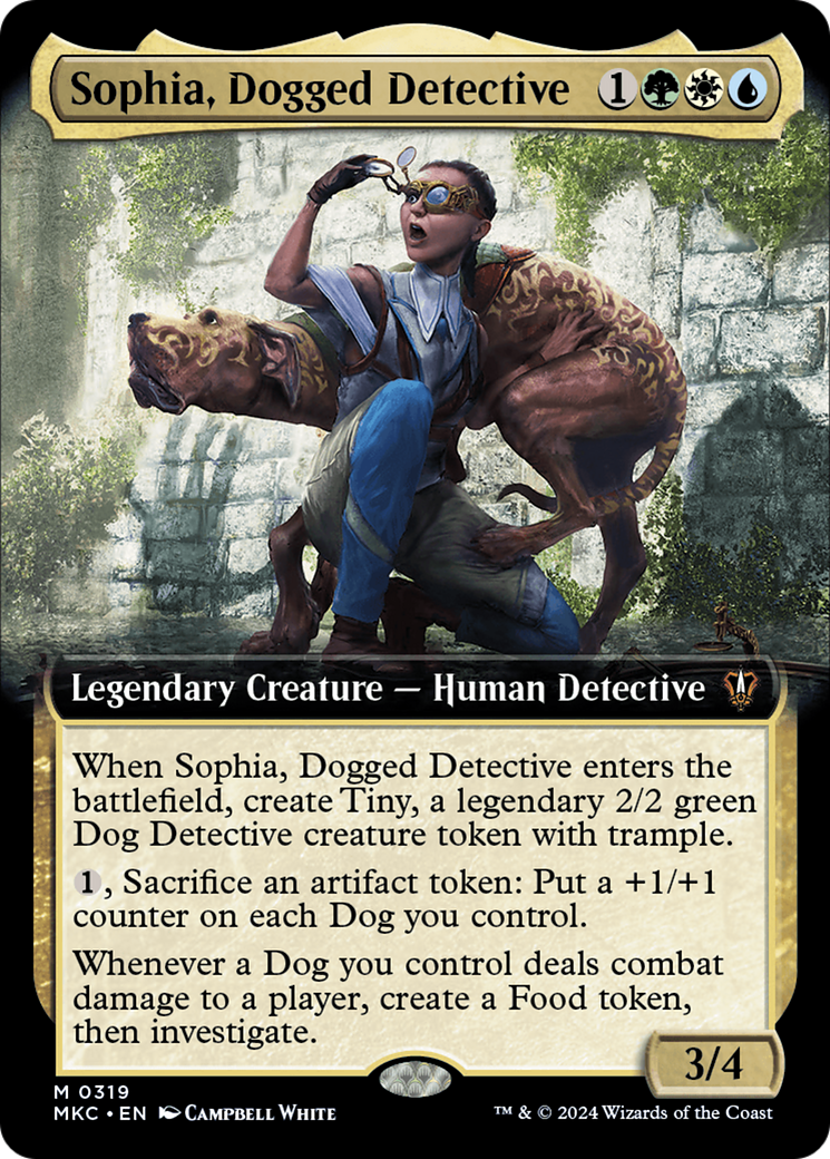 Sophia, Dogged Detective (Extended Art) (319) [Murders at Karlov Manor Commander] foil - Deck Out Gaming