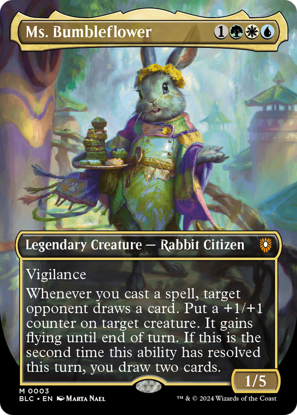 Ms. Bumbleflower (Borderless) (3) [Bloomburrow Commander] foil - Deck Out Gaming