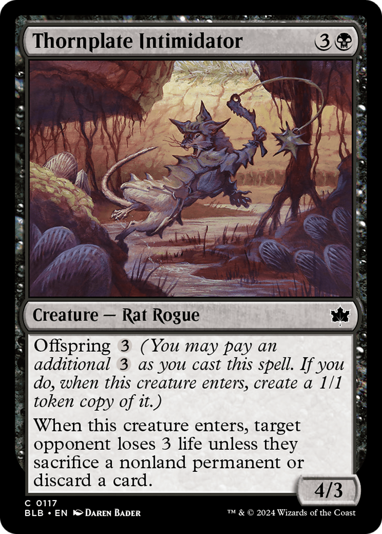 Thornplate Intimidator (117) [Bloomburrow] foil - Deck Out Gaming