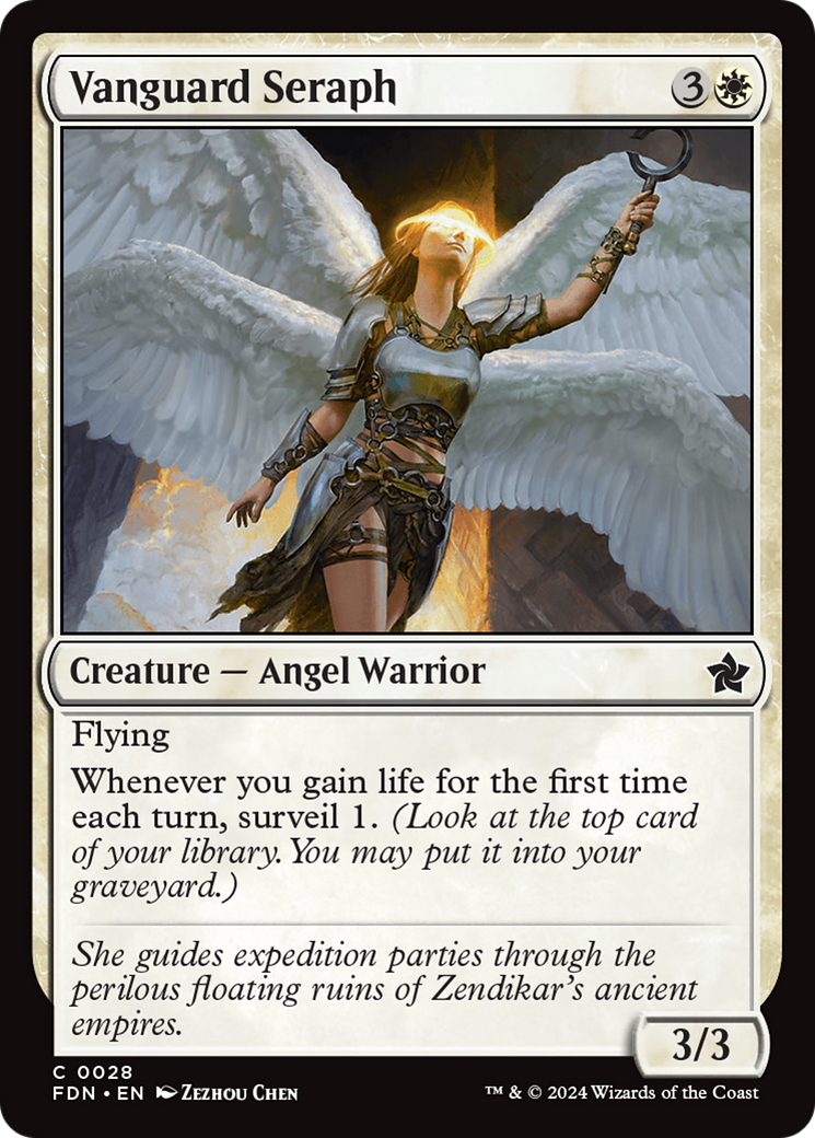Vanguard Seraph (28) [Foundations] foil - Deck Out Gaming