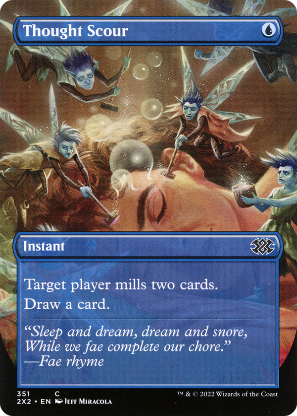 Thought Scour (Borderless) (351) [Double Masters 2022] - Deck Out Gaming