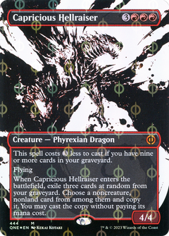 Capricious Hellraiser (Showcase) (Step-and-Compleat Foil) (444) [Phyrexia: All Will Be One] foil - Deck Out Gaming