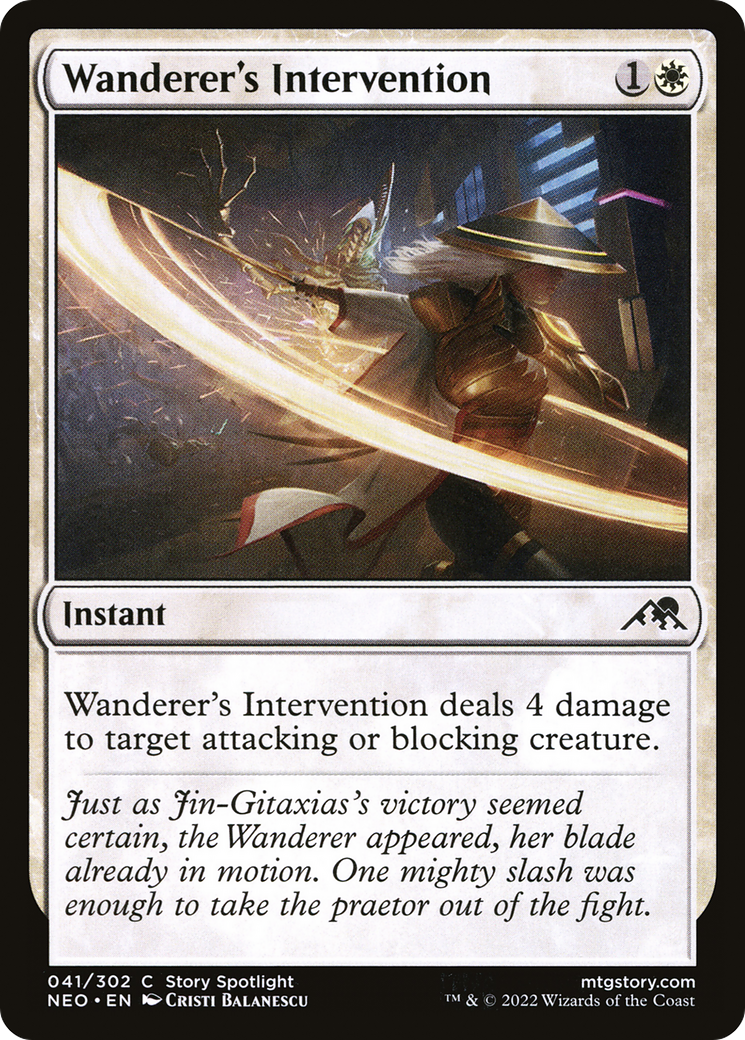 Wanderer's Intervention (41) [Kamigawa: Neon Dynasty] foil - Deck Out Gaming