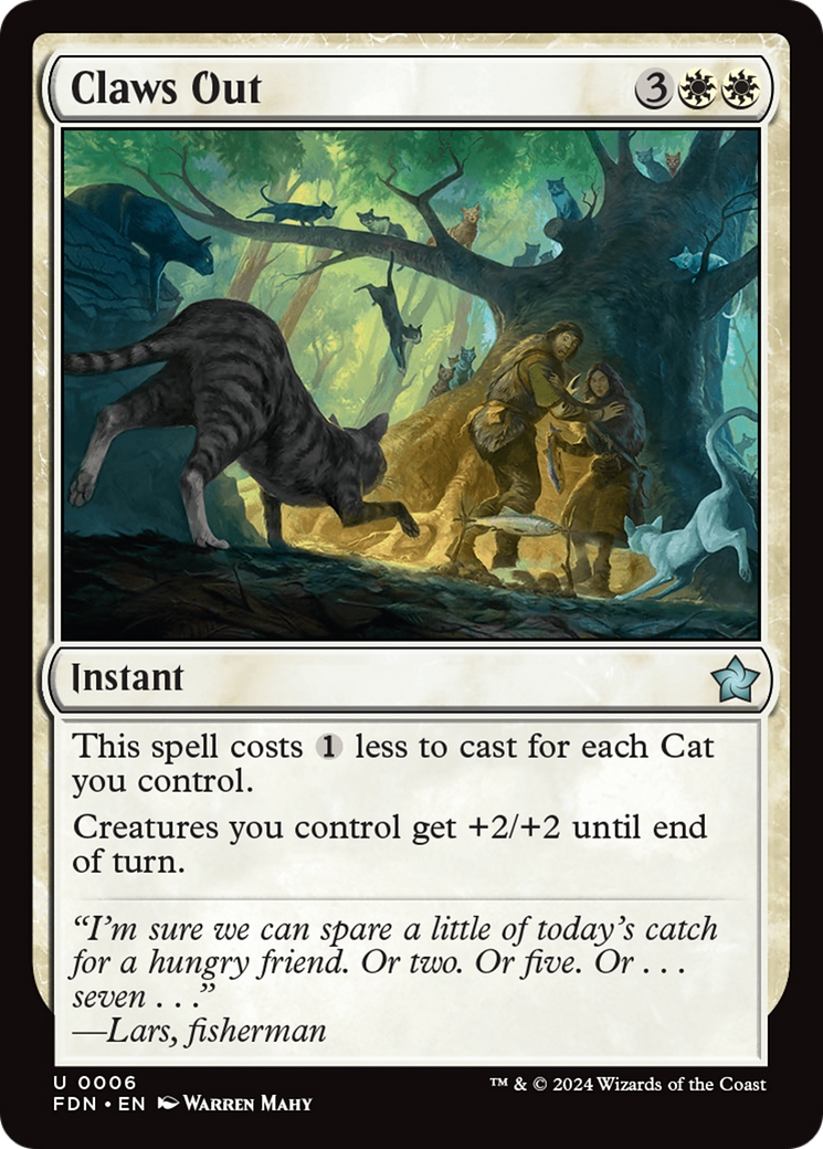 Claws Out (6) [Foundations] foil - Deck Out Gaming