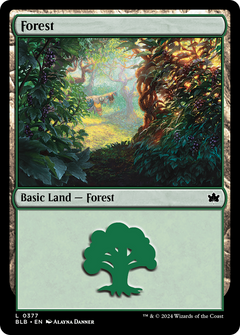 Forest (0377) (377) [Bloomburrow] foil - Deck Out Gaming