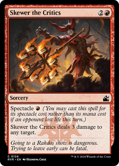 Skewer the Critics (124) [Ravnica Remastered] - Deck Out Gaming