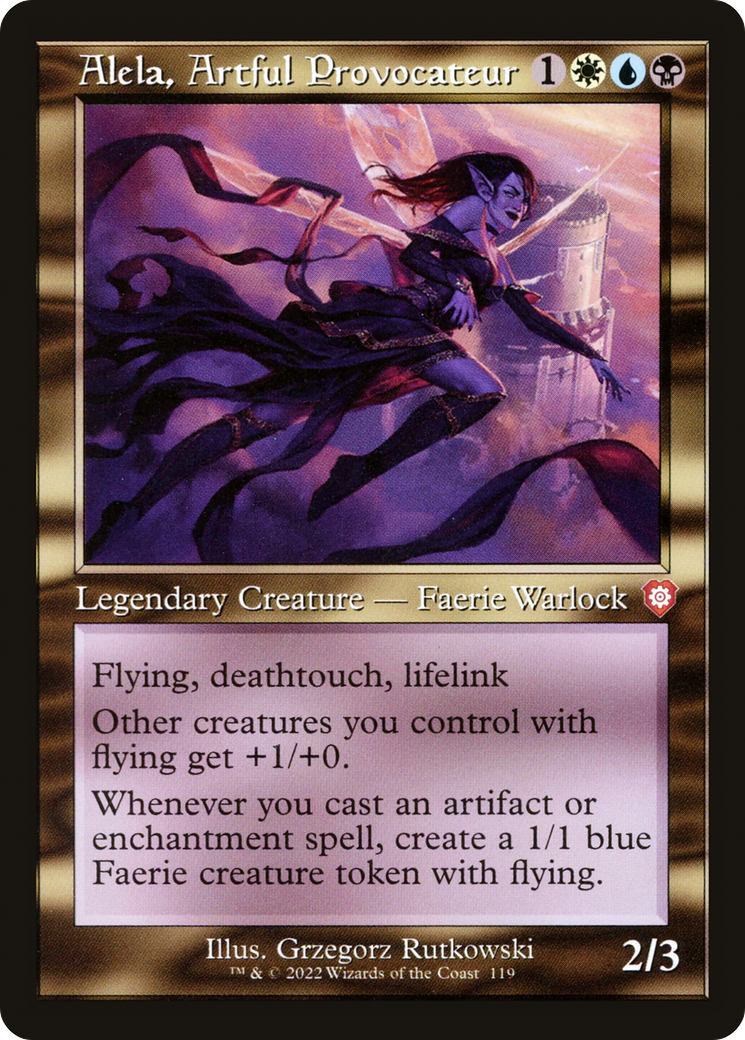 Alela, Artful Provocateur (Retro Frame) (119) [The Brothers' War Commander] - Deck Out Gaming