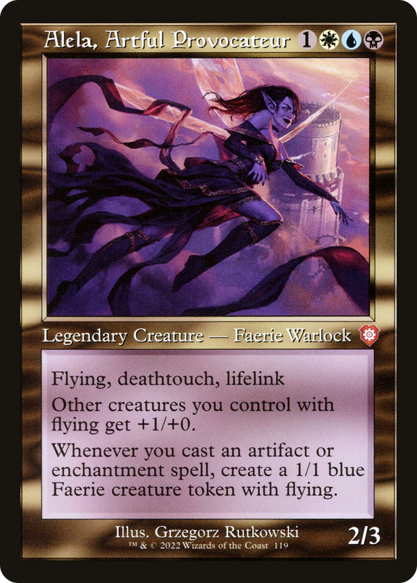 Alela, Artful Provocateur (Retro Frame) (119) [The Brothers' War Commander] - Deck Out Gaming
