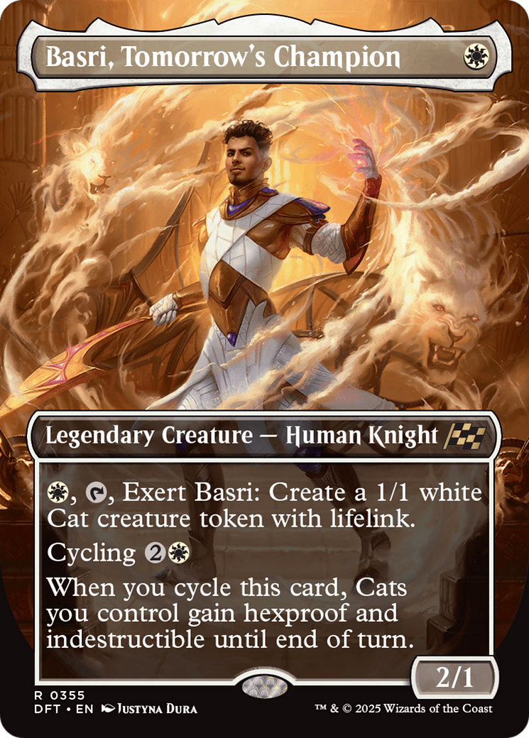 Basri, Tomorrow's Champion (Borderless) (355) [Aetherdrift] foil - Deck Out Gaming