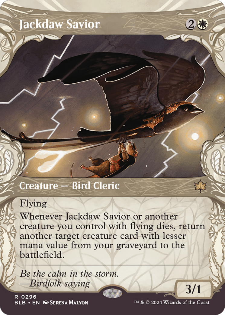Jackdaw Savior (Showcase) (296) [Bloomburrow] - Deck Out Gaming