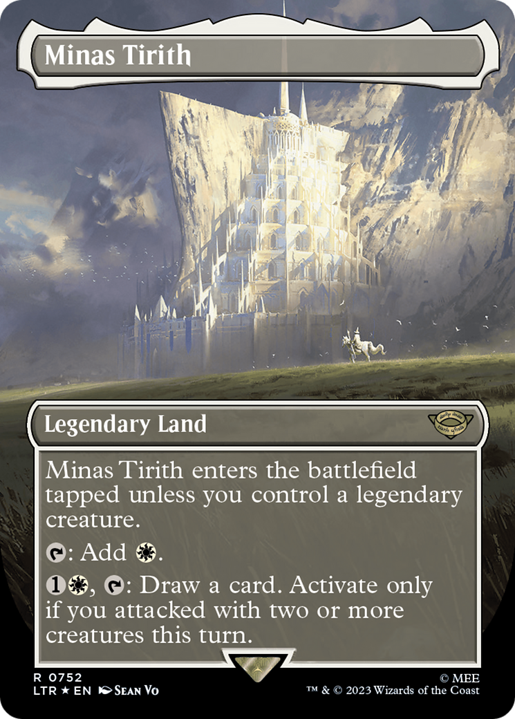 Minas Tirith (Borderless) (Surge Foil) (752) [The Lord of the Rings: Tales of Middle-earth] foil - Deck Out Gaming