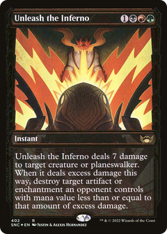 Unleash the Inferno (Gilded Foil) (402) [Streets of New Capenna] foil - Deck Out Gaming