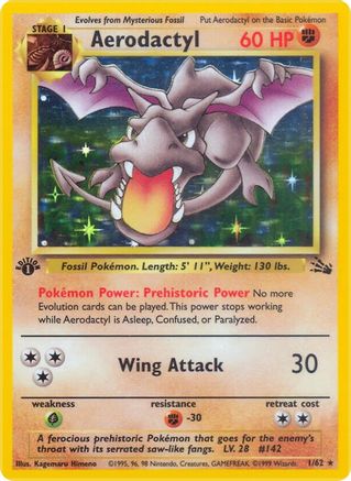Aerodactyl (1) (1) [Fossil] 1st Edition Holofoil - Deck Out Gaming